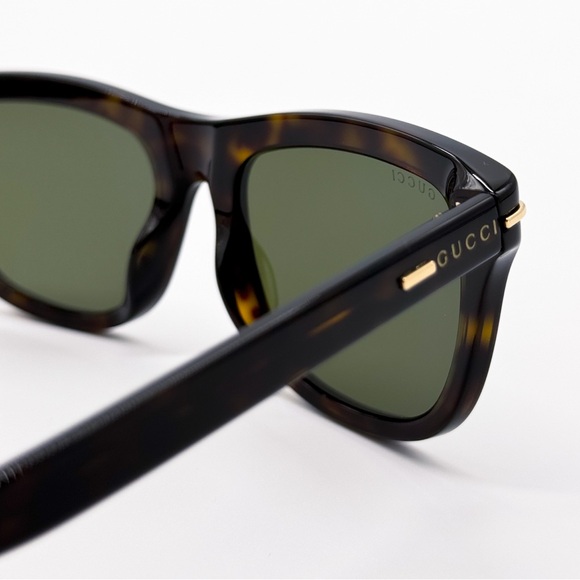 NEW GUCCI GG1444S 002 SQUARE HAVANA GREEN MEN SUNGLASSES GUCCI - Picture 6 of 10